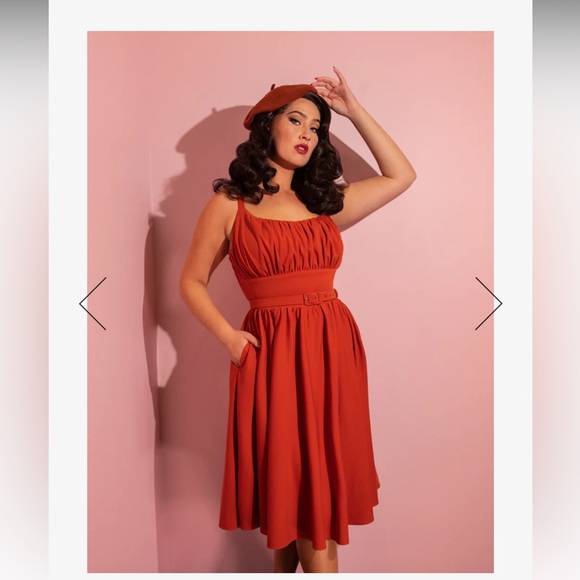 Ingenue Swing Dress in Pumpkin Spice - Picture 2 of 8